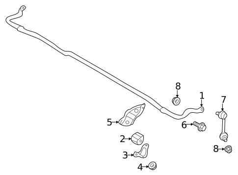 Stabilizer Bar & Components for 2018 Subaru Crosstrek #0