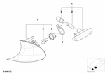 63136924542 - : Bracket, Right Direction Indicator Light for BMW Image