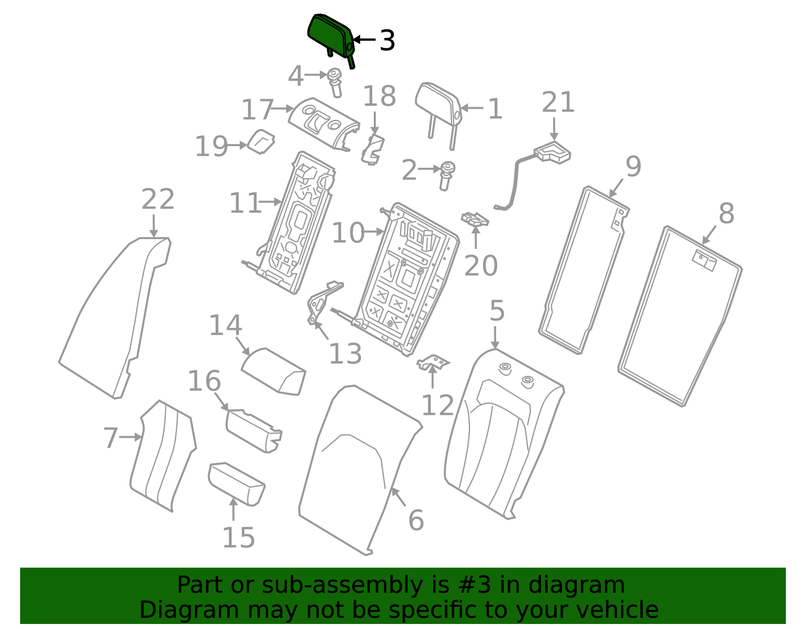 2019-2025 BMW 2019-2024 BMW - Headrest Center 52-20-5-A05-885 | BMW ...