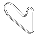 4L260849AB - Cooling System: Serpentine Belt for Volkswagen Image