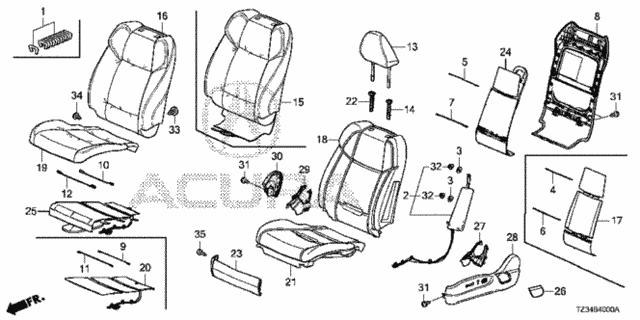 Front Seat (L.) for 2015 Acura TLX #0