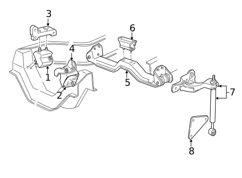 Engine & Trans Mounting for 2007 Mazda B4000 #0