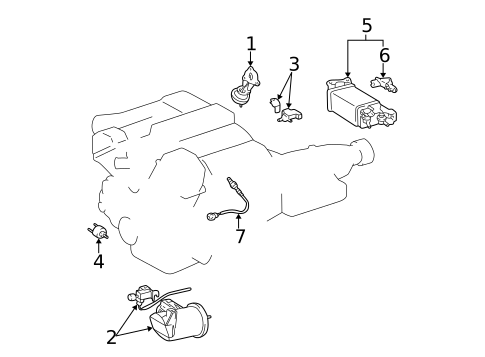 Emission Components for 2000 Lexus GS400 #0