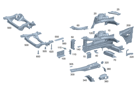 Wheel Well, Front Axle Carrier for 2024 Mercedes-Benz E350 #0