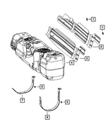68224752AA - Fuel and Accelerator Pedal: Fuel Tank Strap for Mopar Image