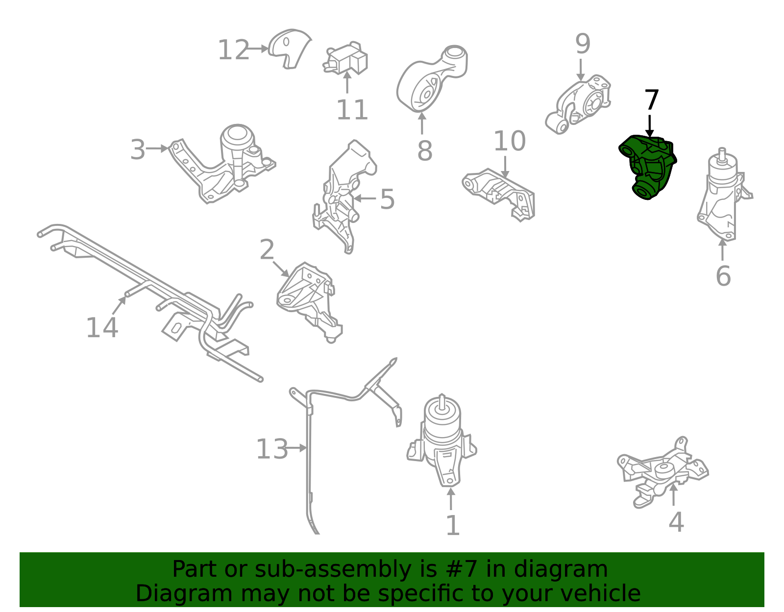 11333-3KA0A - Engine Mount Bracket 2013-2024 Nissan | Official Nissan ...