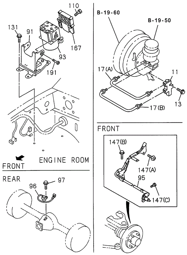 Brake Piping Oil (Master Cylinder) for 2000 Honda Passport #0