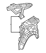 716013V000 - Body: Inner Quarter Panel for Hyundai Image