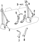 15662032 - Electrical: Belt &amp; Retractor for Chevrolet: C1500, C2500, C3500, K1500 Pickup, K2500 Pickup, K3500 Pickup | GMC: C1500 Pickup, C2500 Pickup, C3500 Pickup, K1500 Pickup, K2500 Pickup, K3500 Pickup Image