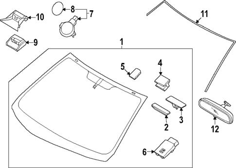 Glass - Windshield for 2025 Hyundai Ioniq 6 #0