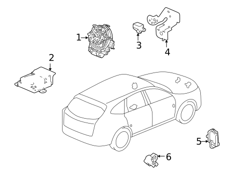 Air Bag Components for 2023 Acura MDX #1