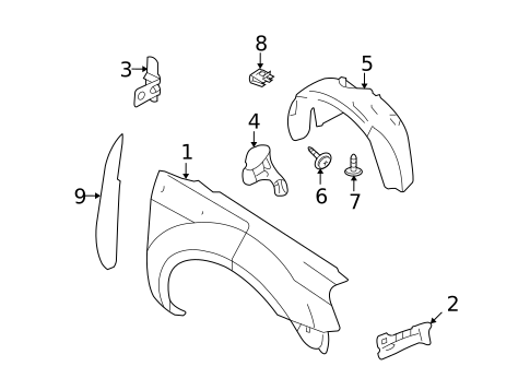 Fender & Components for 2008 Mercury Sable #0