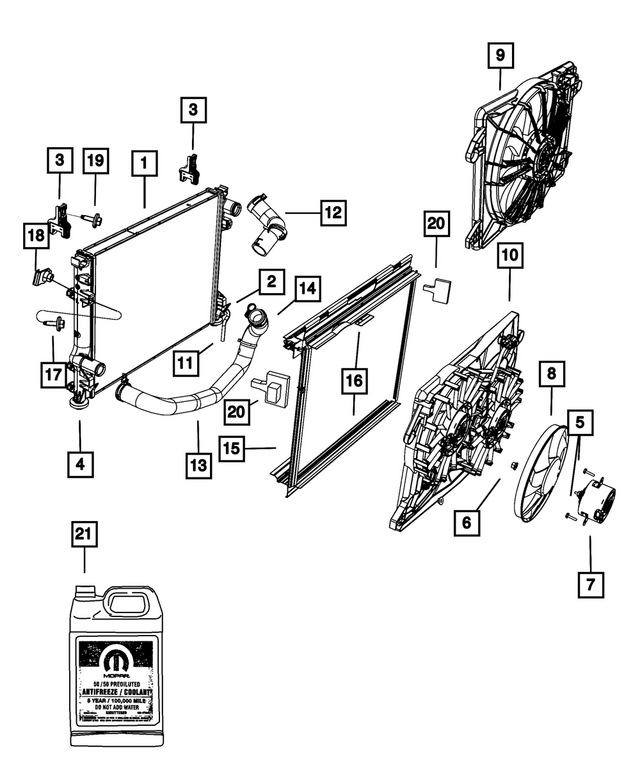 68060718AB - : Cooling Module Seal for Mopar Image