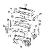 6BM52TZZAE - Body Sheet Metal Except Doors: Cowl Top Panel for Mopar Image