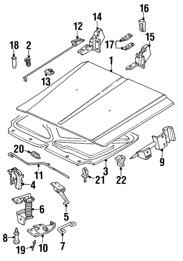6504262 - Body: Hood Hinge Nut for Mopar Image