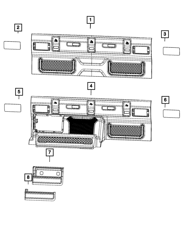 6LJ63TX7AA - Interior Trim: Access Panel for Mopar Image