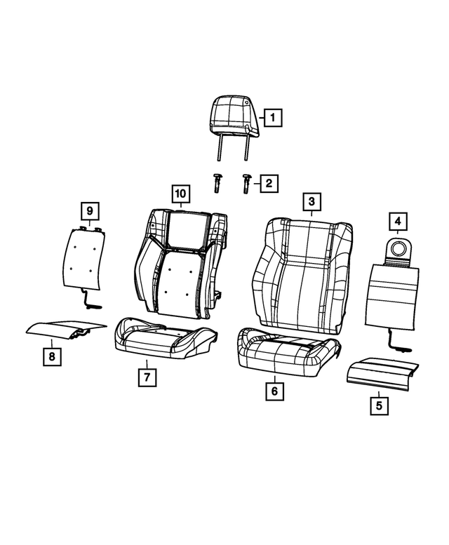 5XH61LR5AA - Interior Trim: Front Headrest for Mopar Image image