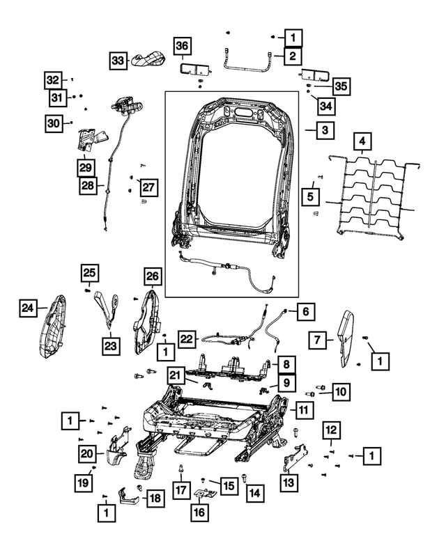 68640139AA - Interior Trim: Seat Screw for Mopar Image image