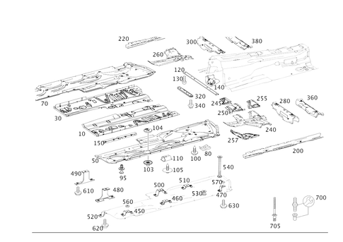 Front Floor for 2015 Mercedes-Benz E63 AMG #0