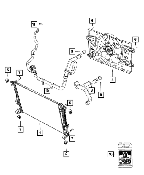 Radiator and Related Parts; Charge Air Cooler for 2014 Jeep Cherokee #3