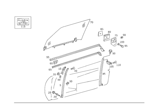 Front Door Windows for 1993 Mercedes-Benz 600SL #0