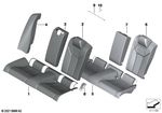 52208089234 - Seats: Side Finisher, Leather, Right for BMW Image