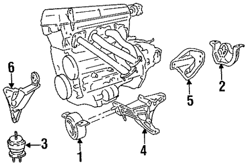 Engine & Trans Mounting for 1998 Saab 900 #0