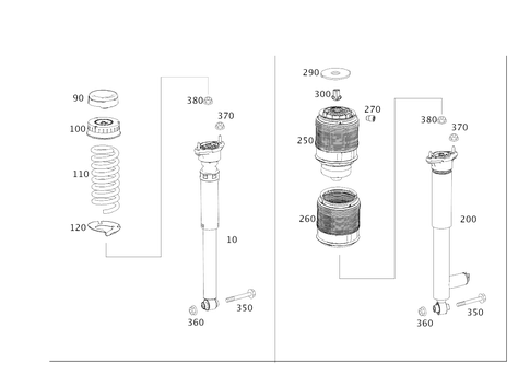 Spring Strut and Spring Strut Mounting Rear for 2018 Mercedes-Benz CLS 63 AMG&reg; S #0