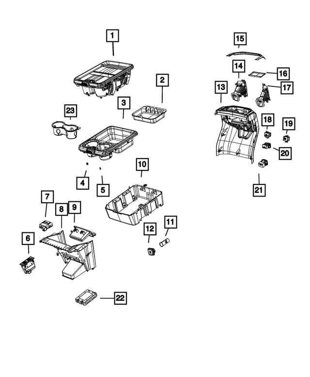 68409907AA - Interior Trim: Console Clip for Mopar Image image