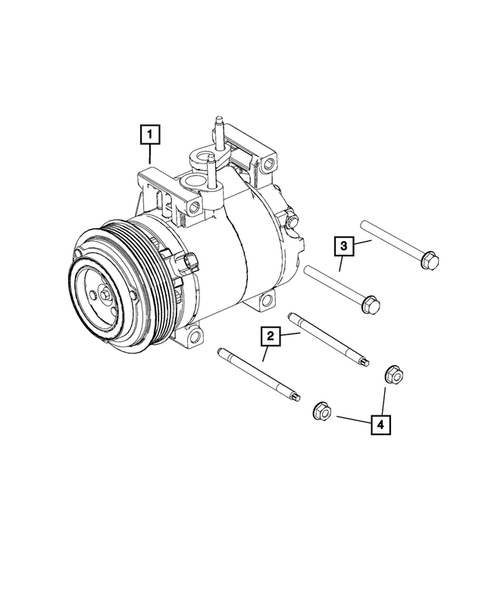 Air Conditioner Compressor and Mounting for 2020 Ram 2500 #1