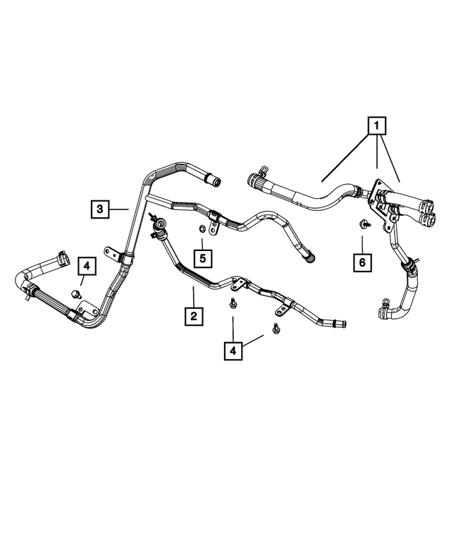 55038040AJ - Air Conditioners and Heaters: Heater Supply And Return Hose And Tube for Mopar Image image