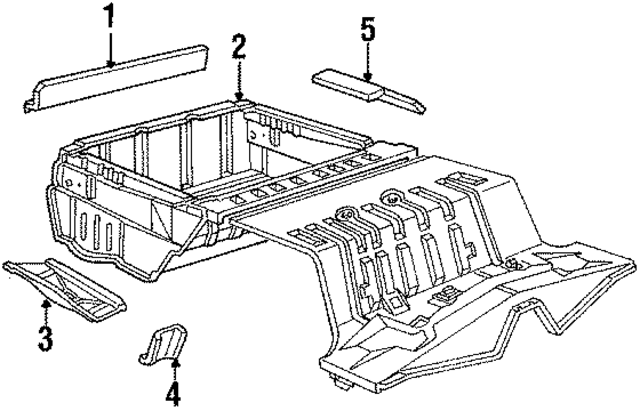 D9AZ7440324A - Body: Rear Body Panel for Ford: Country Squire, LTD, LTD Crown Victoria | Mercury: Colony Park, Grand Marquis, Marquis Image