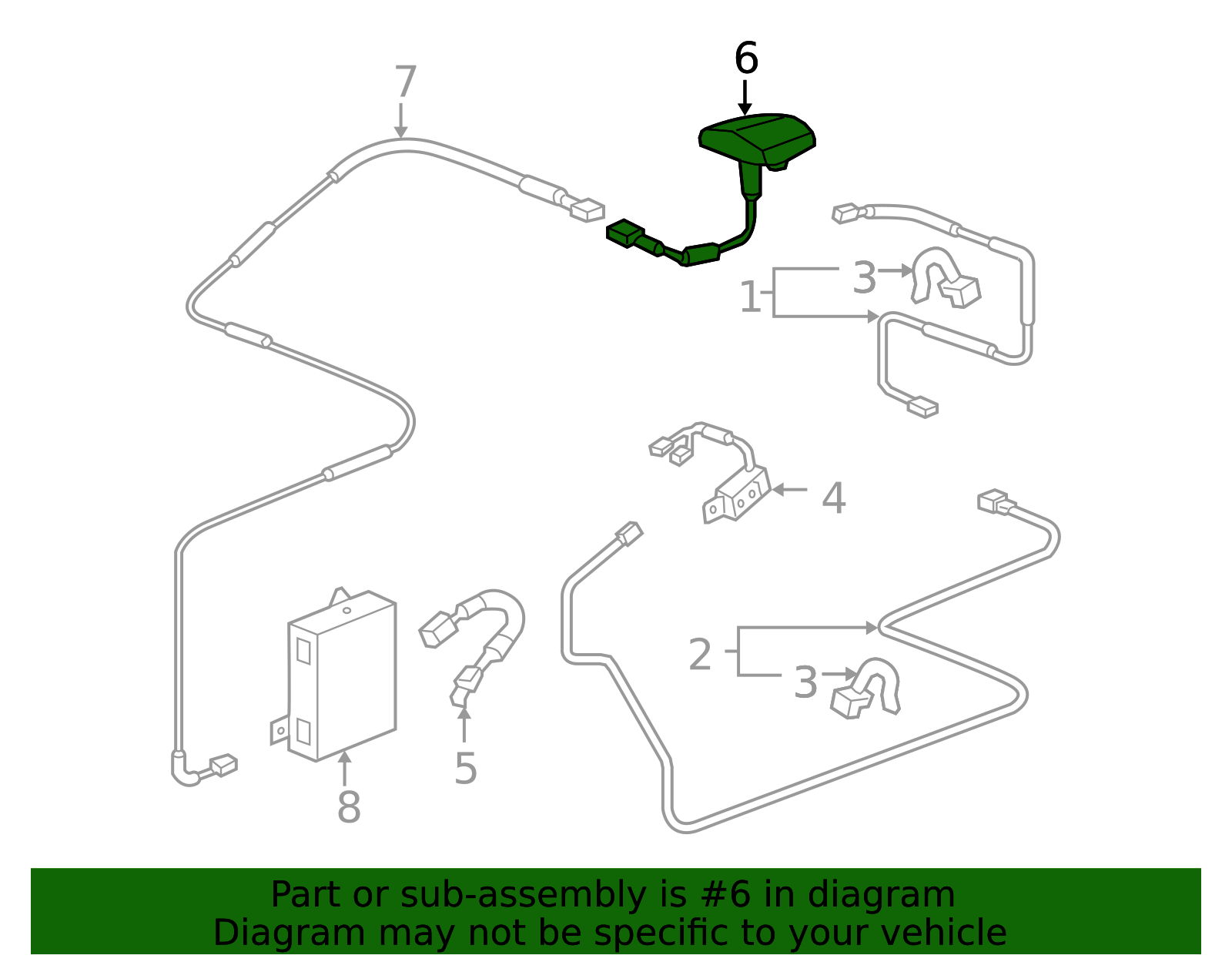 39150-SVA-A01ZH - 2006-2011 Honda Civic - Antenna Assembly XM *B536P ...