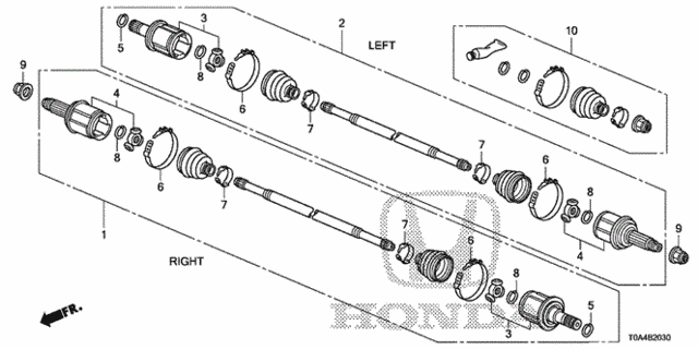 Rear Driveshaft (1) for 2012 Honda CR-V #0