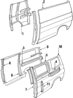 15987012 - Body: Side Panel for Chevrolet: G10, G20, G30, P20, P30 | GMC: G1500, G2500, G3500, P2500, P3500 Image