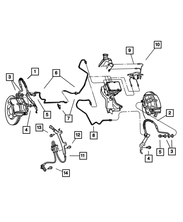 4683790AE - Service Brakes: Brake Hose, Right Front for Mopar Image
