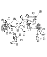 4683790AE - Service Brakes: Brake Hose, Right Front for Chrysler: Town &amp; Country, Voyager | Dodge: Caravan, Grand Caravan Image