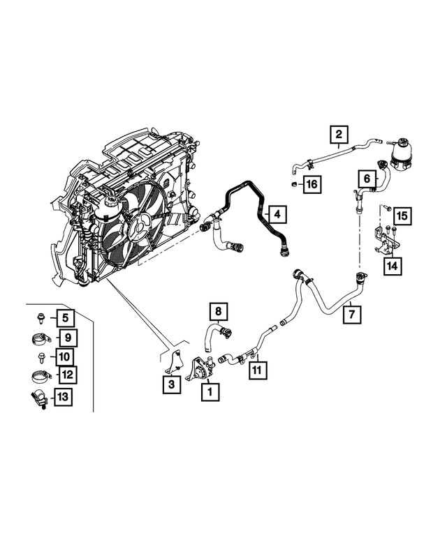 « 68453654AA – Cooling : Pompe De Liquide De Refroidissement Bride pour Mopar Image »
