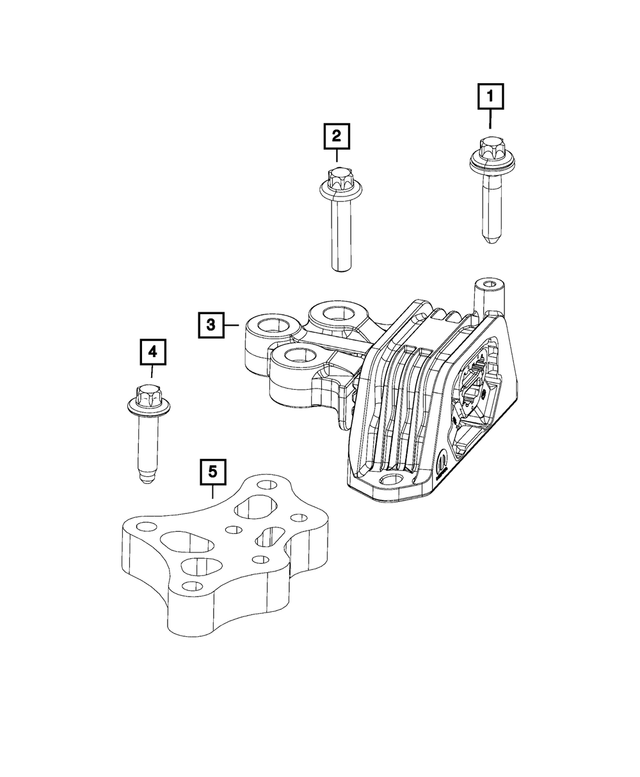 6511506AA - 1.4L I4 Multiair Turbo; Engine: 6 Lobe External Head Bolt, Mounting for Mopar Image