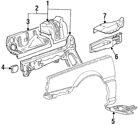 Structural Components & Rails for 1986 Dodge Colt #0