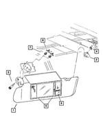 1AK82BD1AA - Interior Trim: Visor, Right for Mopar Image