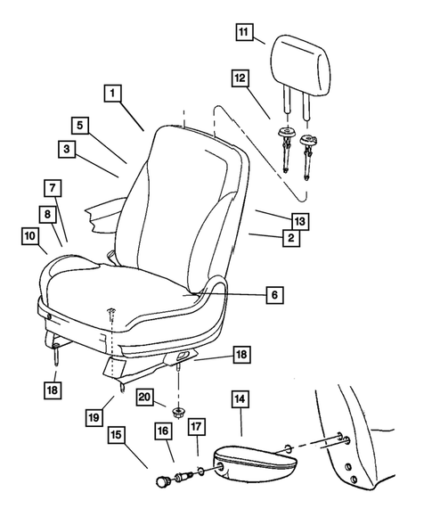 Front Seats and Attaching Parts for 2004 Chrysler Pacifica #0