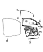 68084878AC - Doors, Door Mirrors and Related Parts: Front Door Belt Inner Weatherstrip, Right &amp; Left for Mopar Image