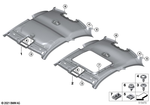 51445A95610 - : Headlining, Lift-Up &amp; Slide-Back Sunroof for BMW Image