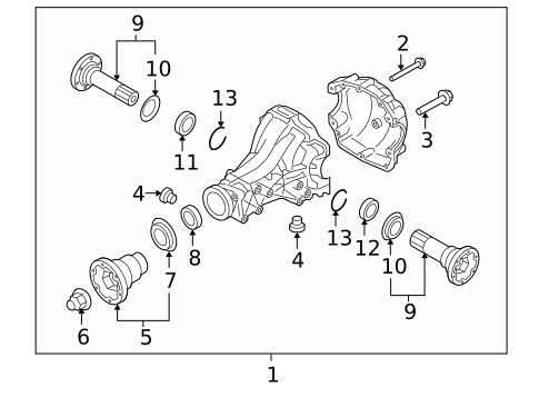 Axle & Differential for 2013 Audi A5 #1