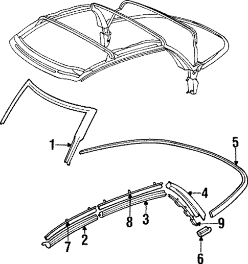Weatherstrips for 1996 Saab 900 #0