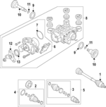 2D525289A - Universals &amp; Rear Axle: Companion Flange for Volkswagen: Atlas Cross Sport, Tiguan Image