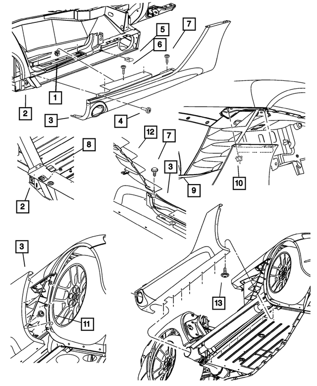 « 5029718AB – Doors, Door Mirrors and Related Parts : Isolateur, Côté Droit pour Mopar Image »