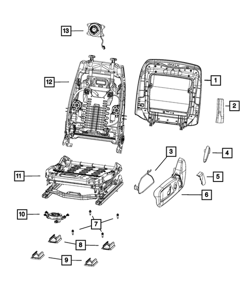 Front Seats - Adjusters, Recliners, Shields and Risers for 2022 Dodge Charger #0