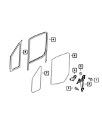 68010026AA - Body Sheet Metal Except Doors: Front Door Window Regulator, Left for Dodge: Sprinter 2500, Sprinter 3500 Image